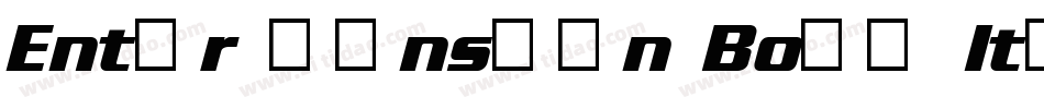 Enter Sansman Bold Italic字体转换